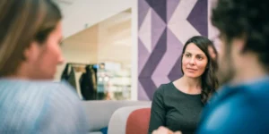 A couple getting counseling.