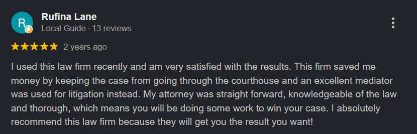 Rufina Lane Review of Ballinger Law Firm